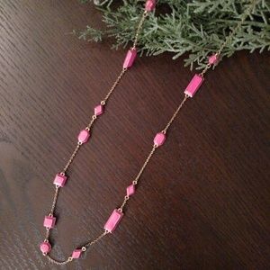 kate spade Gold and Pink Enamel Necklace - 16''